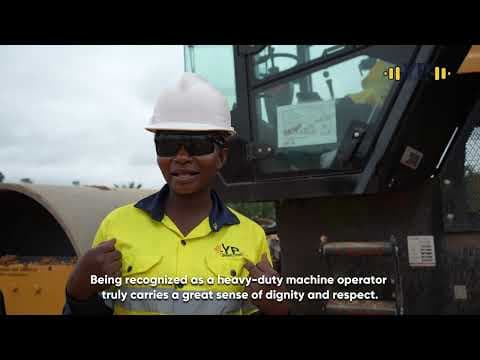 Yellow Power Roller Compactor Operator